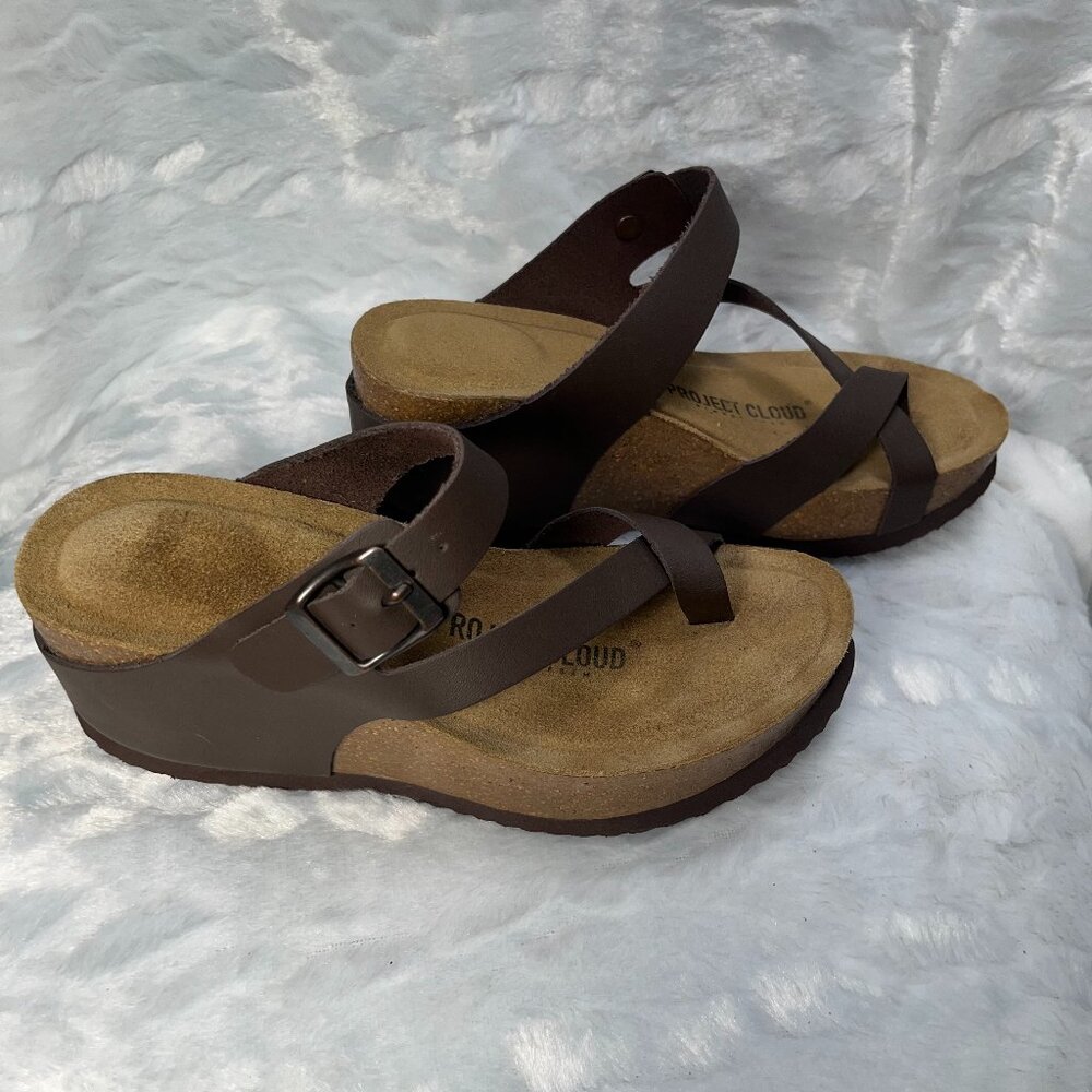 Project Cloud-Leather Platform Sandals - Memory F… - image 1